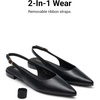 image:imageDREAM PAIRS Womens Slingback Dressy Pointed Toe Ballet FlatsBlack