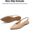image:imageDREAM PAIRS Womens Slingback Dressy Pointed Toe Ballet FlatsNude