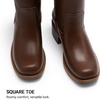 image:imageDREAM PAIRS Womens Stitching Vintage Knee High BootsDark Brown