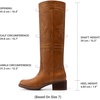 image:imageDREAM PAIRS Womens Stitching Vintage Knee High BootsTan
