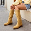 image:imageDREAM PAIRS Womens Stitching Vintage Knee High BootsYellow