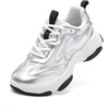 image:imageDREAM PAIRS Girls Chunky Sneakers Jelly Sole ShoesSilver