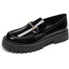 image:imageDREAM PAIRS Platform Chunky Loafers for WomenBlackpatent