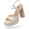 image:imageDREAM PAIRS Platform High Heels for WomenBeige
