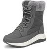 image:imageDREAM PAIRS Womens Mid Calf Warm Winter Snow BootsGrey