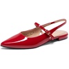 image:imageDREAM PAIRS Womens Slingback Dressy Mary Jane Ballet FlatsRed