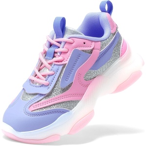 image:imageDREAM PAIRS Girls Chunky Sneakers Jelly Sole ShoesPurple
