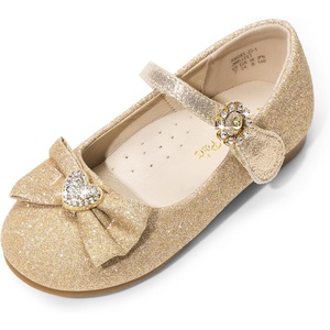 image:imageDREAM PAIRS Girls Mary Jane Bow Ballet FlatsGoldGlitter