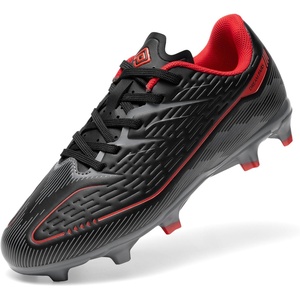 image:imageDREAM PAIRS Kids Multi Ground Soccer CleatsBlackRed