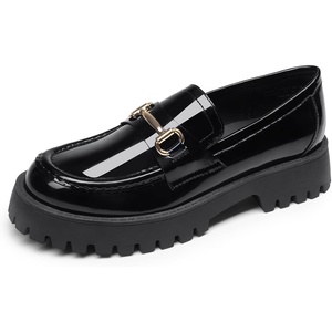 image:imageDREAM PAIRS Platform Chunky Loafers for WomenBlackpatent