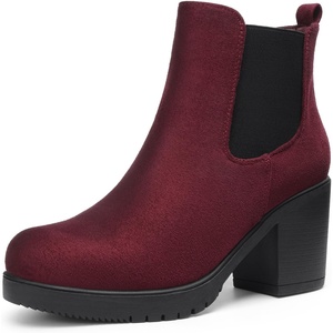 image:imageDREAM PAIRS Womens Chelsea Ankle Boots Fall Booties ShoesBurgundy