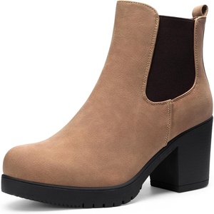 image:imageDREAM PAIRS Womens Chelsea Ankle Boots Fall Booties ShoesCamelPu
