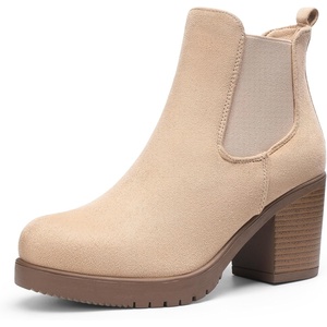image:imageDREAM PAIRS Womens Chelsea Ankle Boots Fall Booties ShoesNudesuede