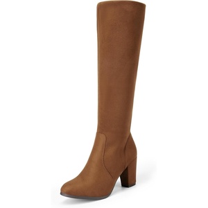 image:imageDREAM PAIRS Womens Knee High Winter Fall Tall Riding BootsBrownsuede