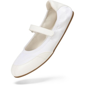 image:imageDREAM PAIRS Womens Mary Jane Dress Sambas Foldable FlatsWhite