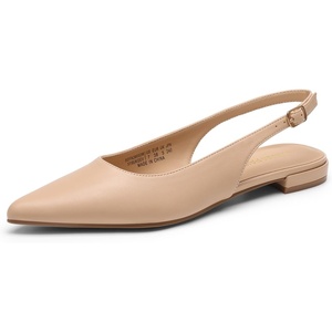 image:imageDREAM PAIRS Womens Slingback Dressy Pointed Toe Ballet FlatsNude