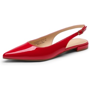 image:imageDREAM PAIRS Womens Slingback Dressy Pointed Toe Ballet FlatsRed