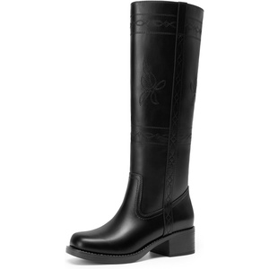 image:imageDREAM PAIRS Womens Stitching Vintage Knee High BootsBlack