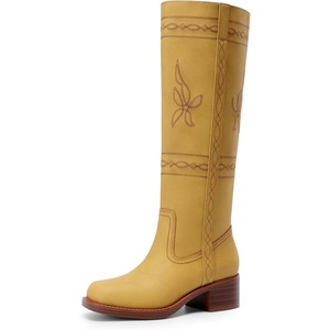 image:imageDREAM PAIRS Womens Stitching Vintage Knee High BootsYellow