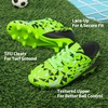 image:imageDREAM PAIRS Boys Girls Soccer CleatsNeon GreenBlack