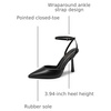 image:imageDREAM PAIRS Pointed Toe Heels Ankle Strap PumpsBlackpu