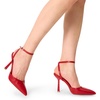 image:imageDREAM PAIRS Pointed Toe Heels Ankle Strap PumpsRedpu