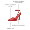image:imageDREAM PAIRS Pointed Toe Heels Ankle Strap PumpsRedpu