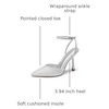 image:imageDREAM PAIRS Pointed Toe Heels Ankle Strap PumpsSilverglitter