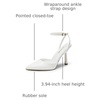 image:imageDREAM PAIRS Pointed Toe Heels Ankle Strap PumpsWhitepu