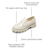 image:imageDREAM PAIRS Womens Penny Loafers Platform Chunky ShoesBeigepat