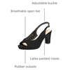 image:imageDREAM PAIRS Womens Slingback High Chunky Heels PumpsBlackSuede