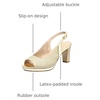 image:imageDREAM PAIRS Womens Slingback High Chunky Heels PumpsGold