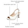 image:imageDREAM PAIRS Womens Slingback High Chunky Heels PumpsWhitePu