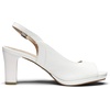 image:imageDREAM PAIRS Womens Slingback High Chunky Heels PumpsWhitePu
