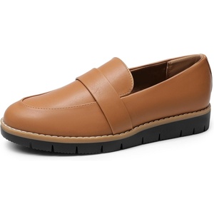 image:imageDREAM PAIRS Womens Loafers SlipOn Business Casual Work ShoesBrownpu