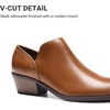image:imageDREAM PAIRS Women Ankle Boots Chunky Heel Dress Booties ShoesBrownpu