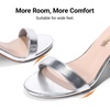 image:imageDREAM PAIRS Womens Comfort Block Heel SandalsSilvermetallic