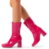 image:imageDREAM PAIRS Womens Mid Calf Gogo BootsHot Pink