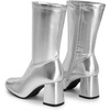 image:imageDREAM PAIRS Womens Mid Calf Gogo BootsMetallic Silver