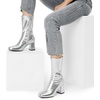 image:imageDREAM PAIRS Womens Mid Calf Gogo BootsMetallic Silver