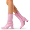 image:imageDREAM PAIRS Womens Mid Calf Gogo BootsPink