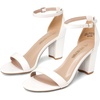 image:imageDREAM PAIRS Womens Comfort Block Heel SandalsWhitePu