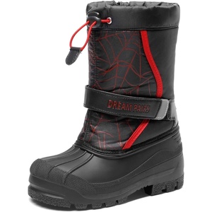 image:imageDREAM PAIRS Unisex Snow Waterproof Winter BootsBlackRed