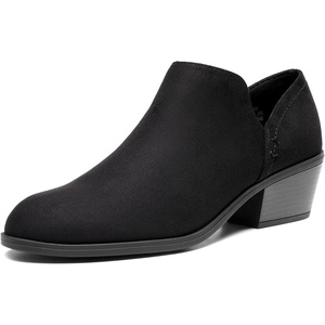 image:imageDREAM PAIRS Women Ankle Boots Chunky Heel Dress Booties ShoesBlacksuede