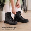 image:imageDREAM PAIRS Girls Ankle Combat Boots Boys Kid ShoesAll Black