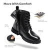 image:imageDREAM PAIRS Girls Ankle Combat Boots Boys Kid ShoesAll Black