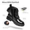 image:imageDREAM PAIRS Girls Ankle Combat Boots Boys Kid ShoesBlack