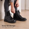 image:imageDREAM PAIRS Girls Ankle Combat Boots Boys Kid ShoesBlack