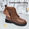 image:imageDREAM PAIRS Girls Ankle Combat Boots Boys Kid ShoesBrownPu