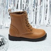 image:imageDREAM PAIRS Girls Ankle Combat Boots Boys Kid ShoesCamel